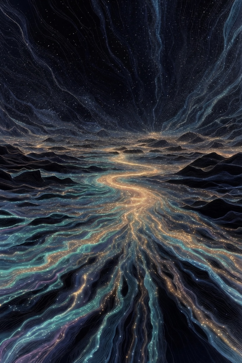 Time as flowing computational states with branching futures